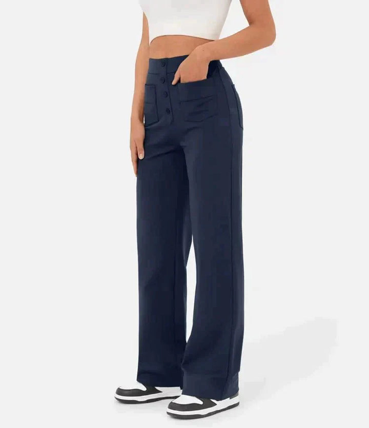 Aria™ | High-waisted Elastic Trousers