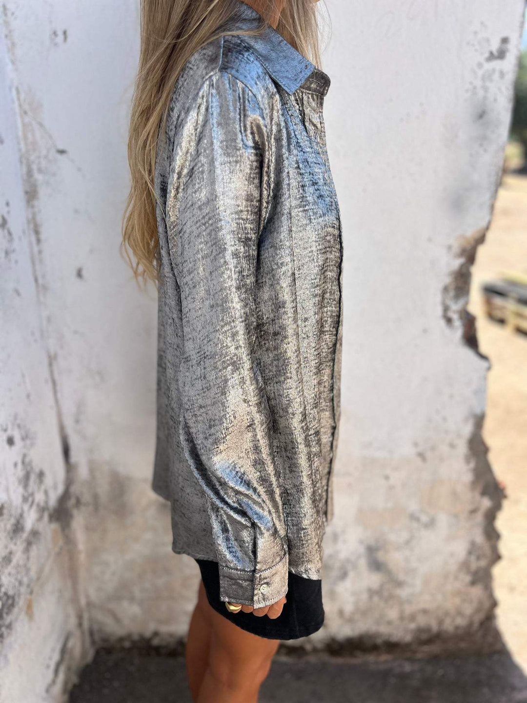 BRYNLEE™ – Glam Shimmer Shirt