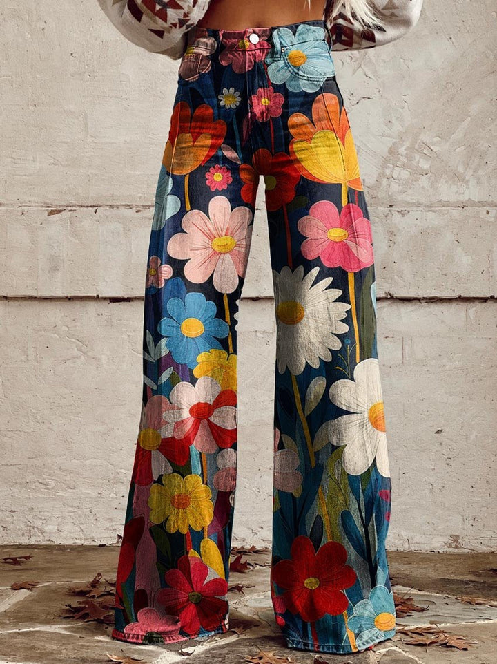 AMELIA™ | Flared Floral Pants