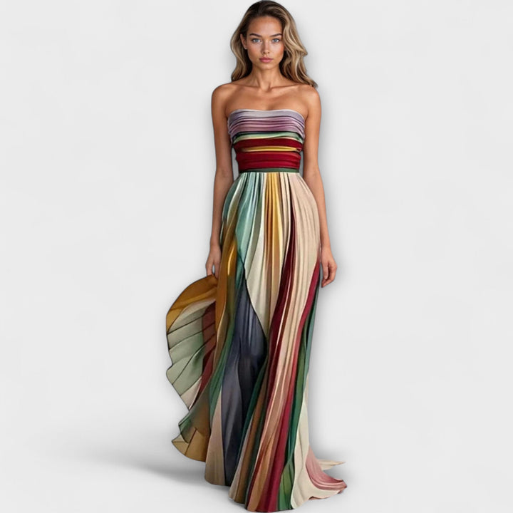 MARIGOLD™ – Bold & Flowing Strapless Dress